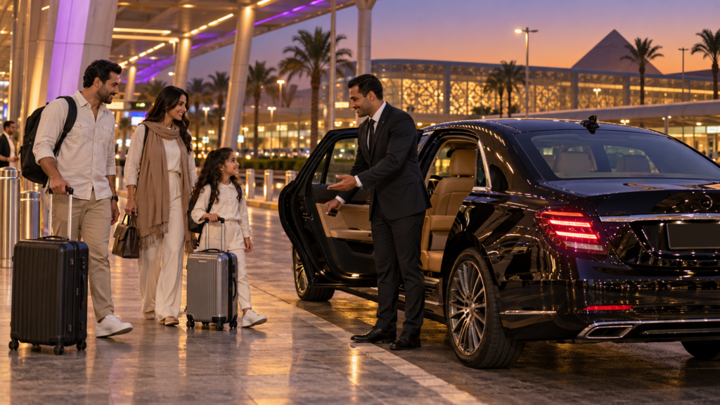 استقبال عائلة من مطار القاهرة